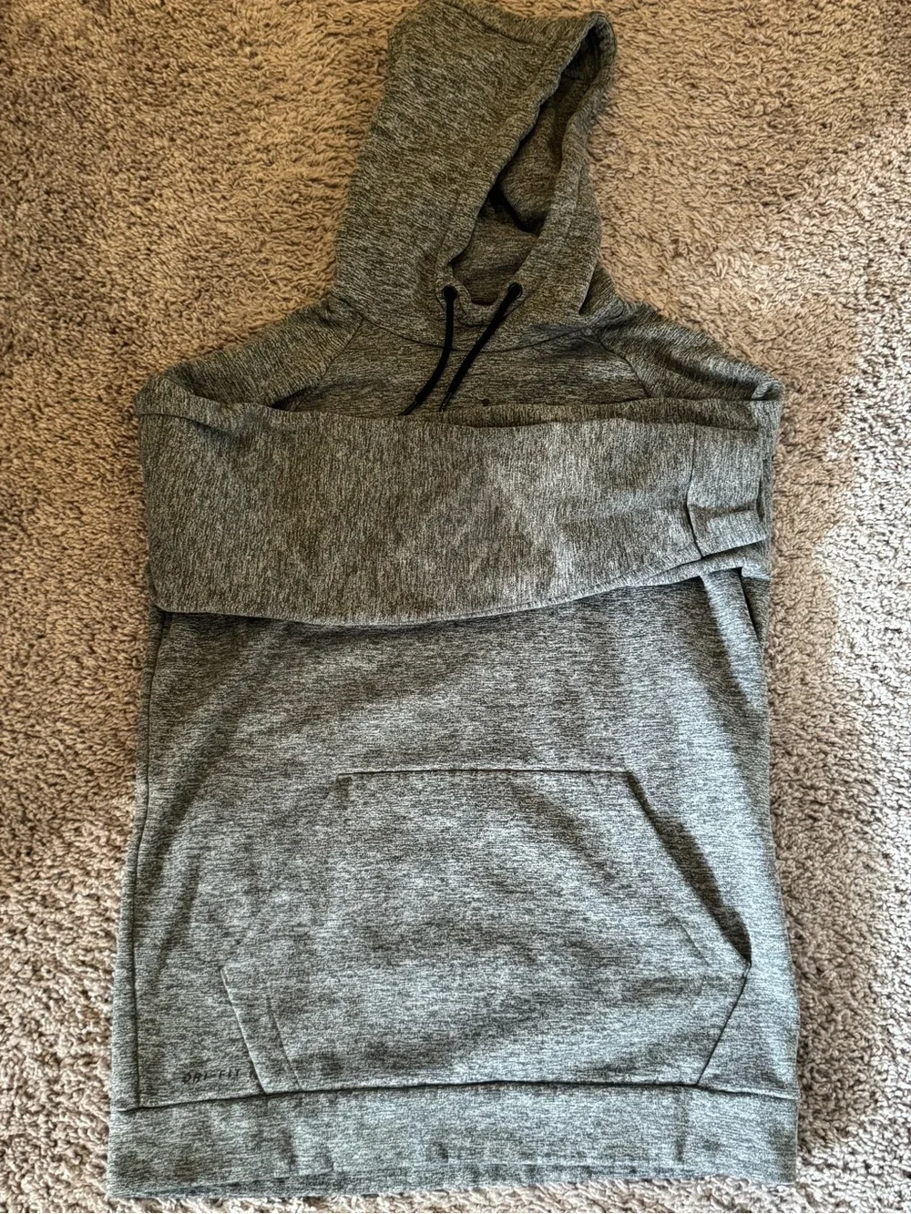 Jordan Heather Gray Hoodie with Black Jumpman